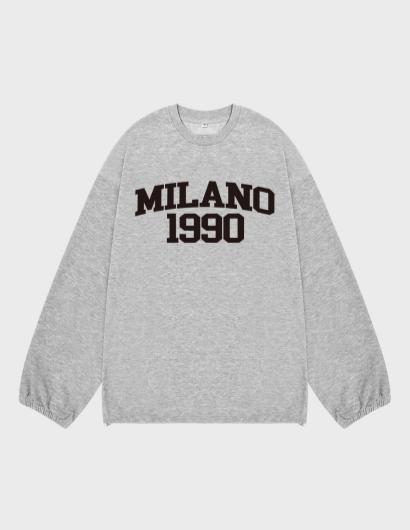 밀리노 1990 오버핏 맨투맨 조거팬츠 세트