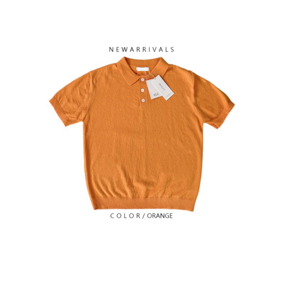 반팔 티셔츠 오렌지 색상 이미지-S1L8