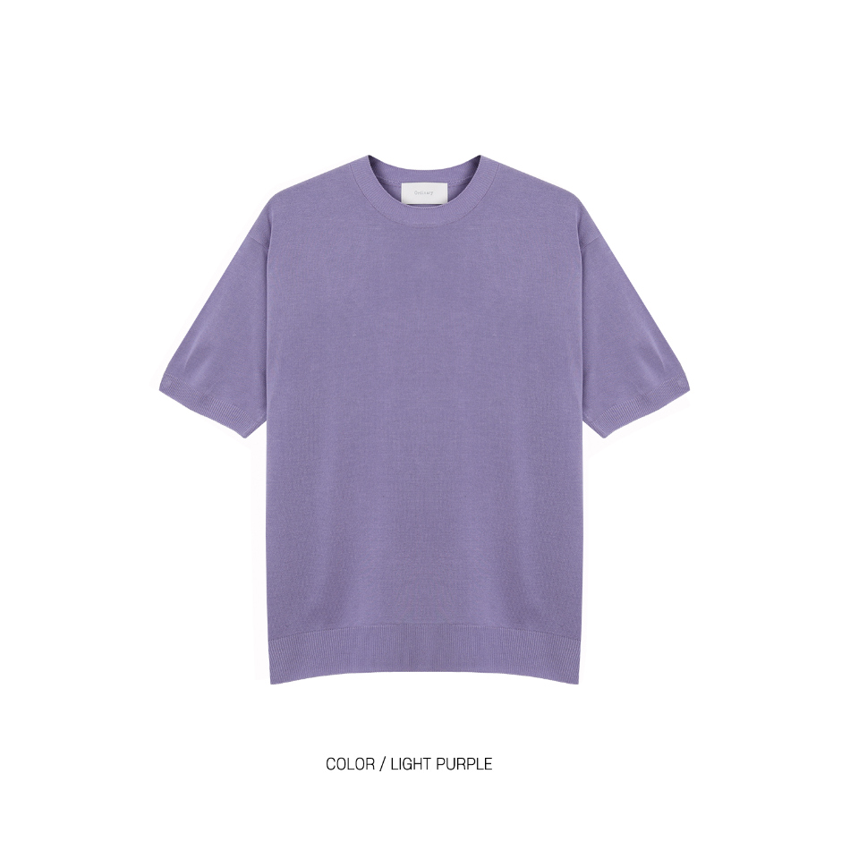 반팔 티셔츠 라벤더 색상 이미지-S1L45
