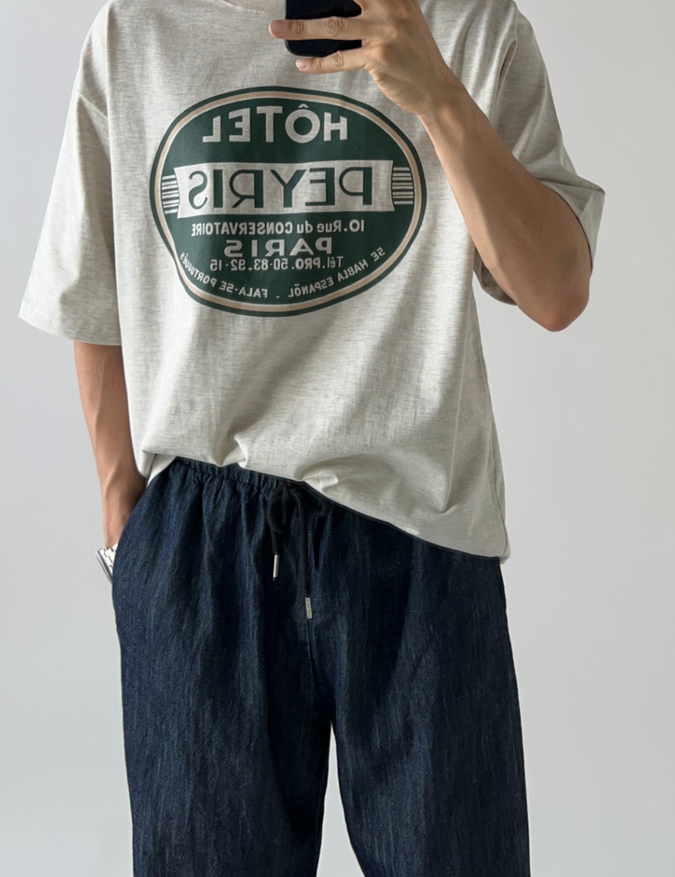 반팔 티셔츠 모델 착용 이미지-S2L15